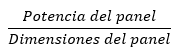 cuánta energía produce un panel solar por metro cuadrado